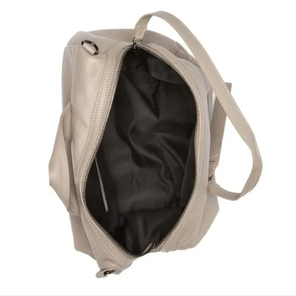 Christopher Kon Vika Crossbody Duffel Purse Putty Tone - Picture 3 of 11